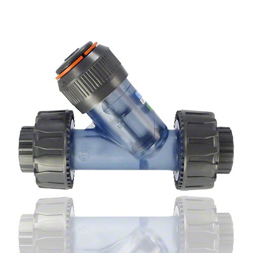 PVC-U Schmutzf&auml;nger transparent, Gewindemuffe, FPM