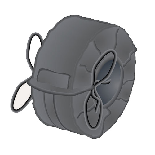 Spritzschutzband aus PP f&uuml;r geflanschte Armaturen DIN/ANSI/BS*, Farbe Schwarz