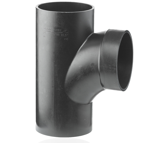 PE-Abfluss, Bogen-Abzweig 88,5&deg;