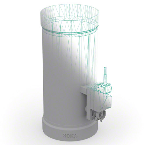 PE&nbsp; Regelklappe mit Muffen vorgerichtet f&uuml;r Stellmotor, Ausf&uuml;hrung 2 mit Anschlag f&uuml;r Klappenblatt